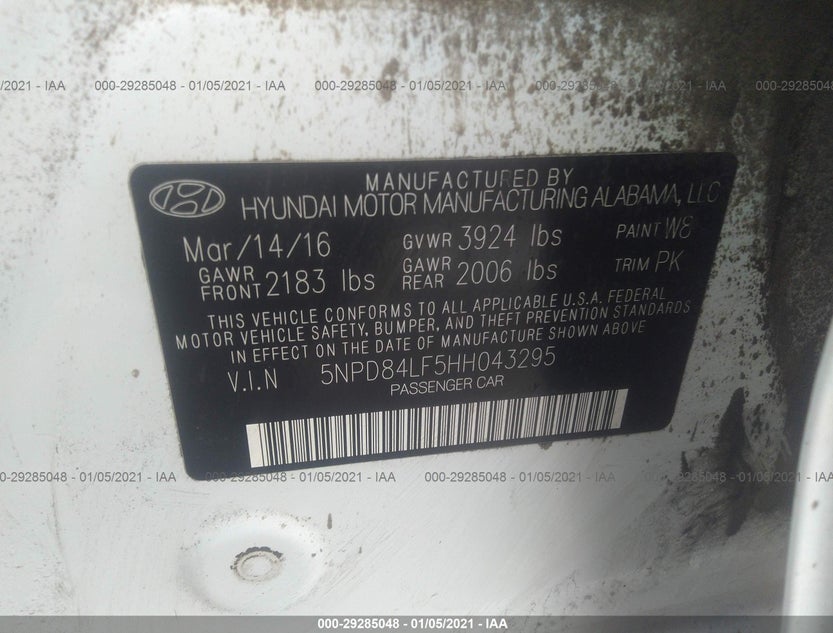 5NPD84LF5HH043295