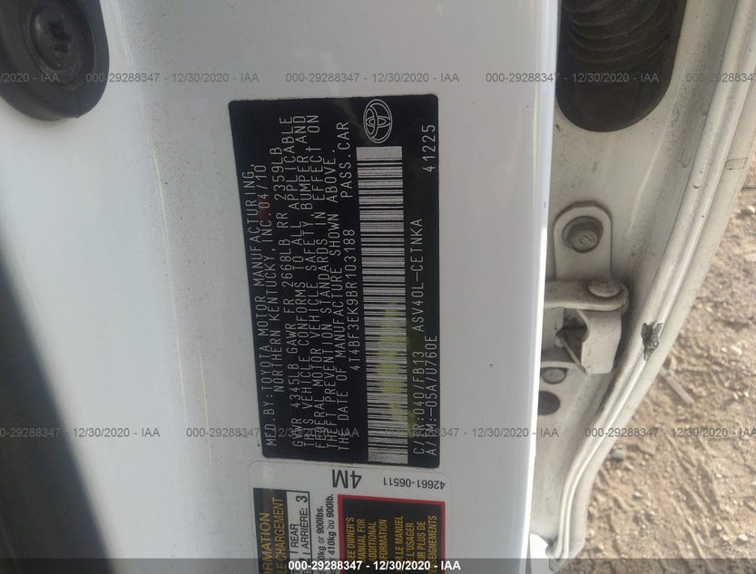 4T4BF3EK9BR103188