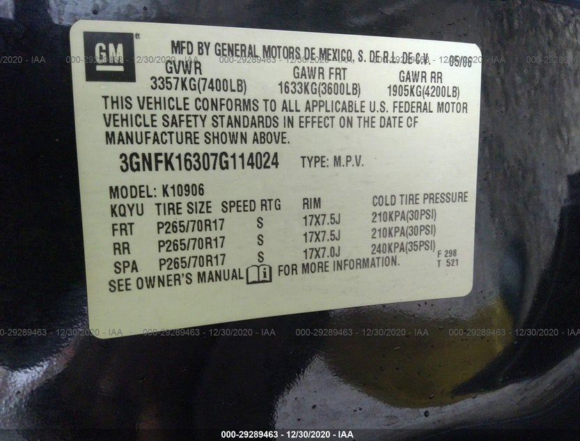 3GNFK16307G114024