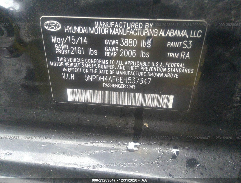 5NPDH4AE6EH537347