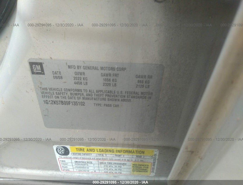 1G1ZK57B09F135102