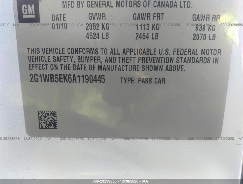 2G1WB5EK6A1190445