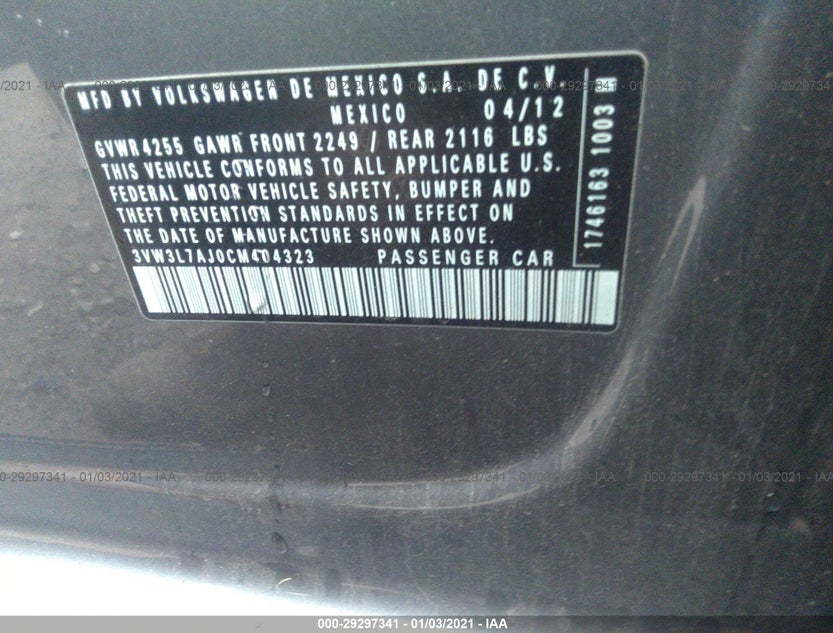 3VW3L7AJ0CM404323