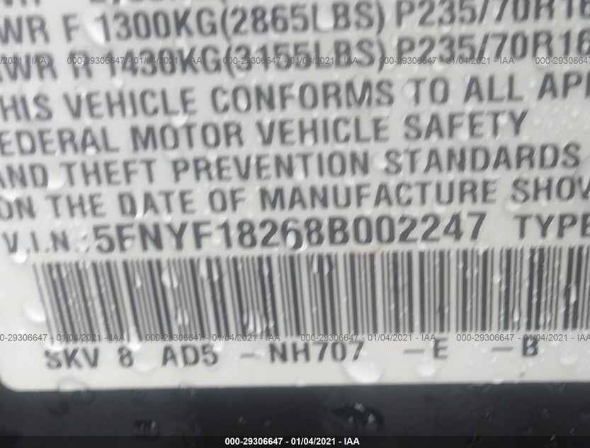 5FNYF18268B002247