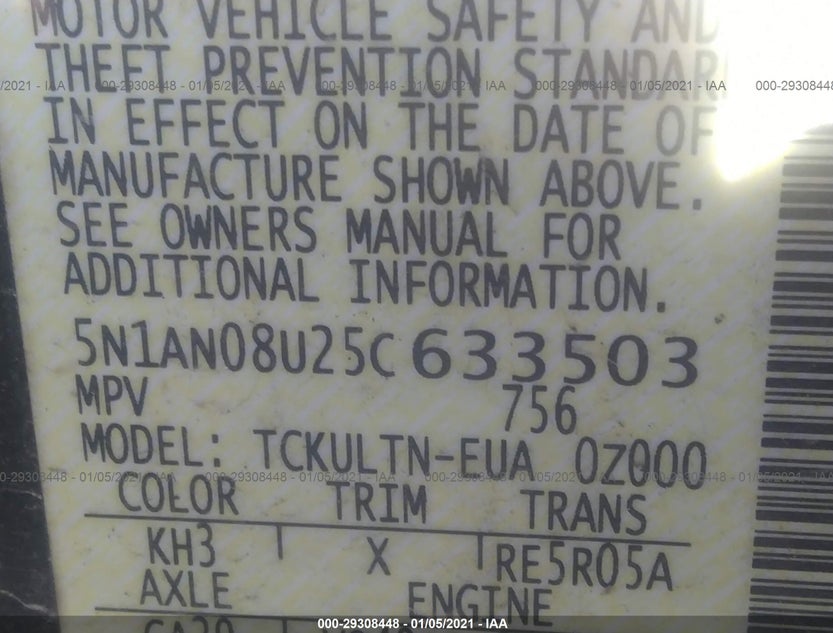 5N1AN08U25C633503