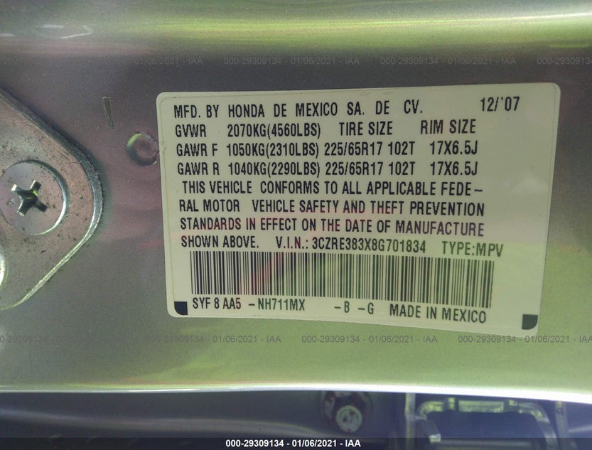 3CZRE383X8G701834