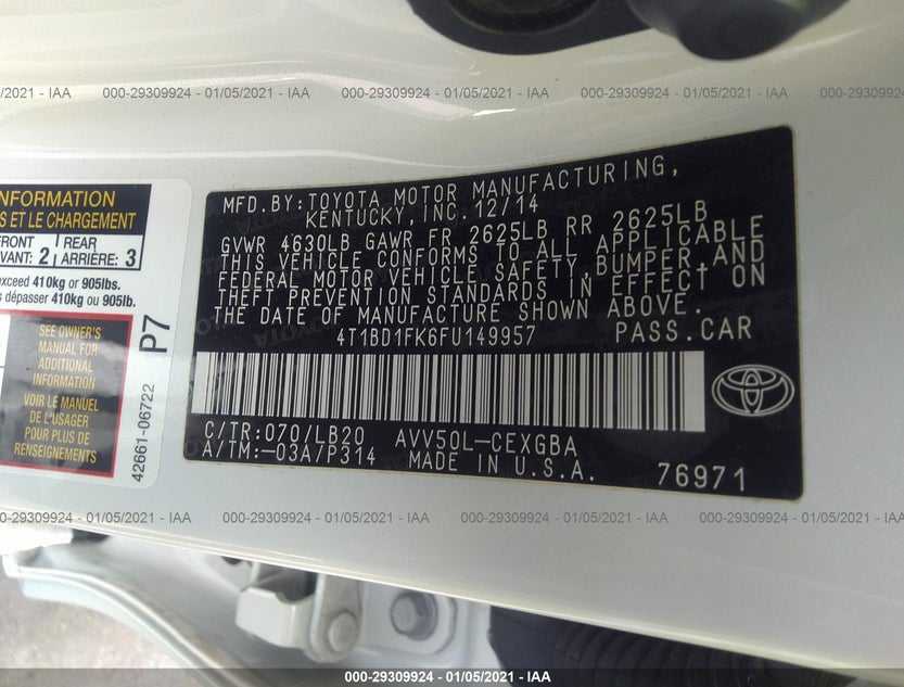 4T1BD1FK6FU149957