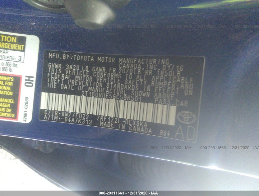 2T1BURHE5GC596501