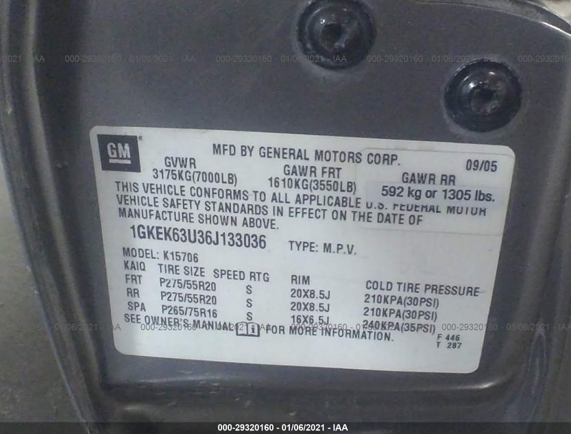 1GKEK63U36J133036