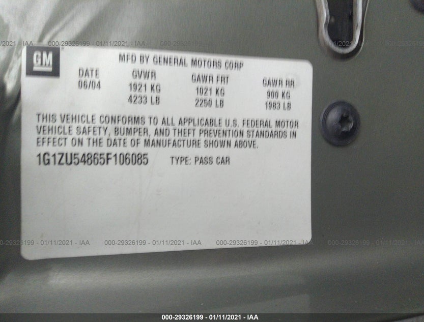 1G1ZU54865F106085