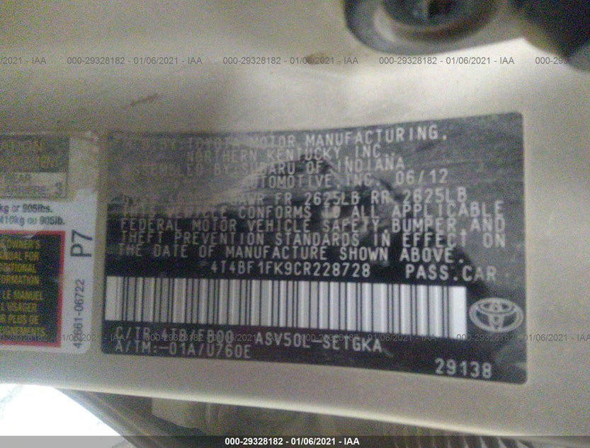 4T4BF1FK9CR228728