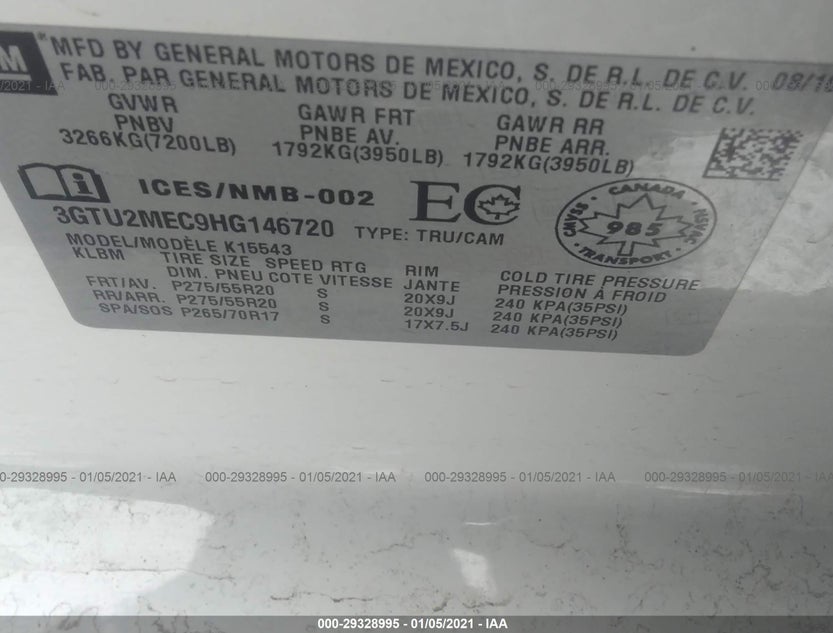 3GTU2MEC9HG146720