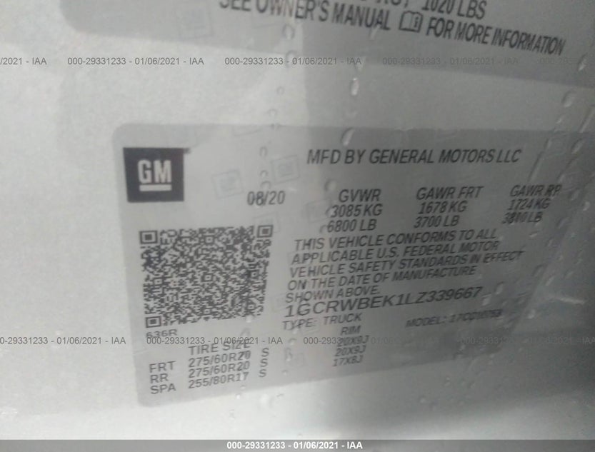 1GCRWBEK1LZ339667
