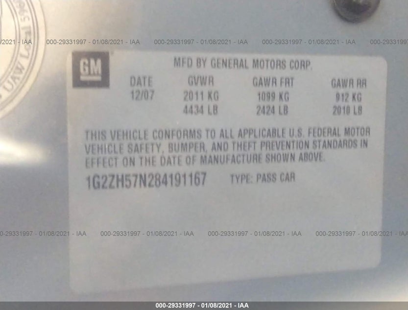 1G2ZH57N284191167