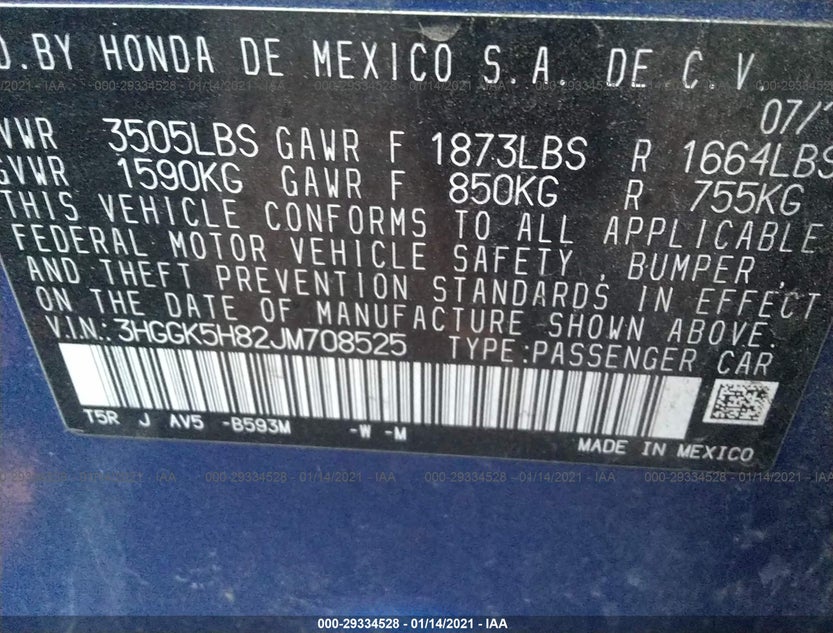 3HGGK5H82JM708525