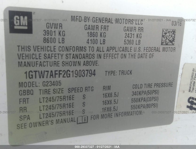 1GTW7AFF2G1903794