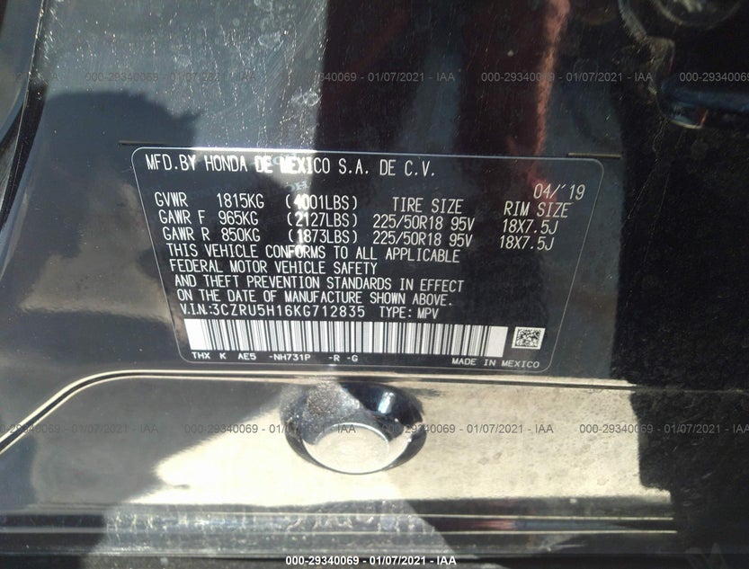3CZRU5H16KG712835