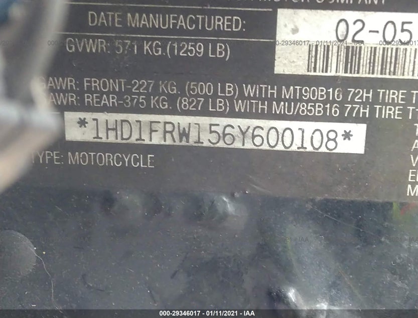 1HD1FRW156Y600108