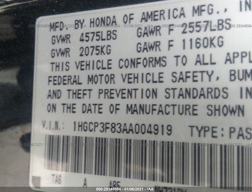 1HGCP3F83AA004919