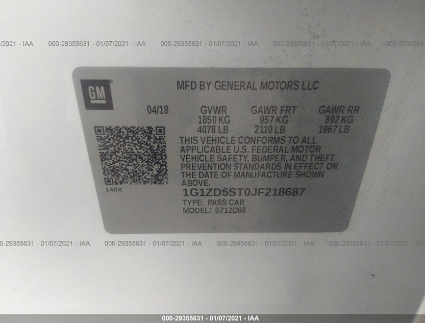 1G1ZD5ST0JF218687