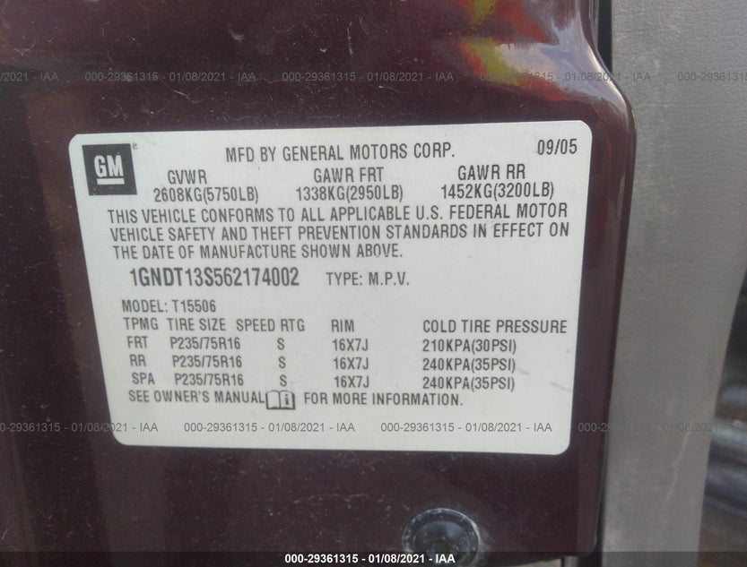 1GNDT13S562174002