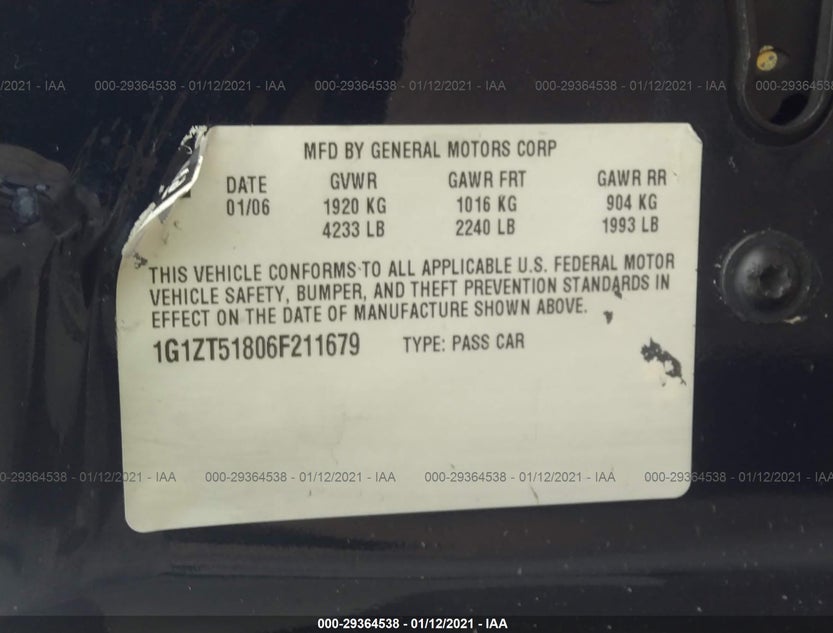 1G1ZT51806F211679