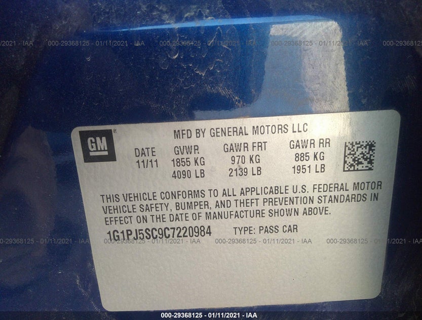 1G1PJ5SC9C7220984