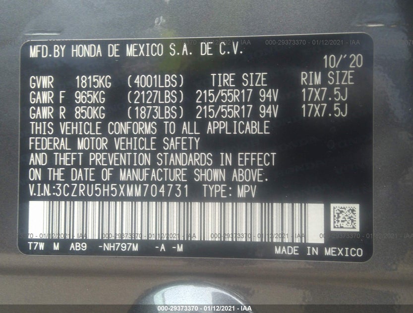 3CZRU5H5XMM704731