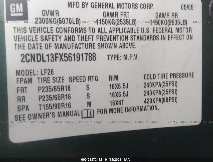 2CNDL13FX56191788