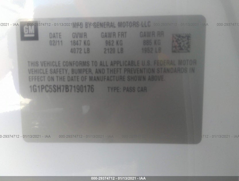 1G1PC5SH7B7190176