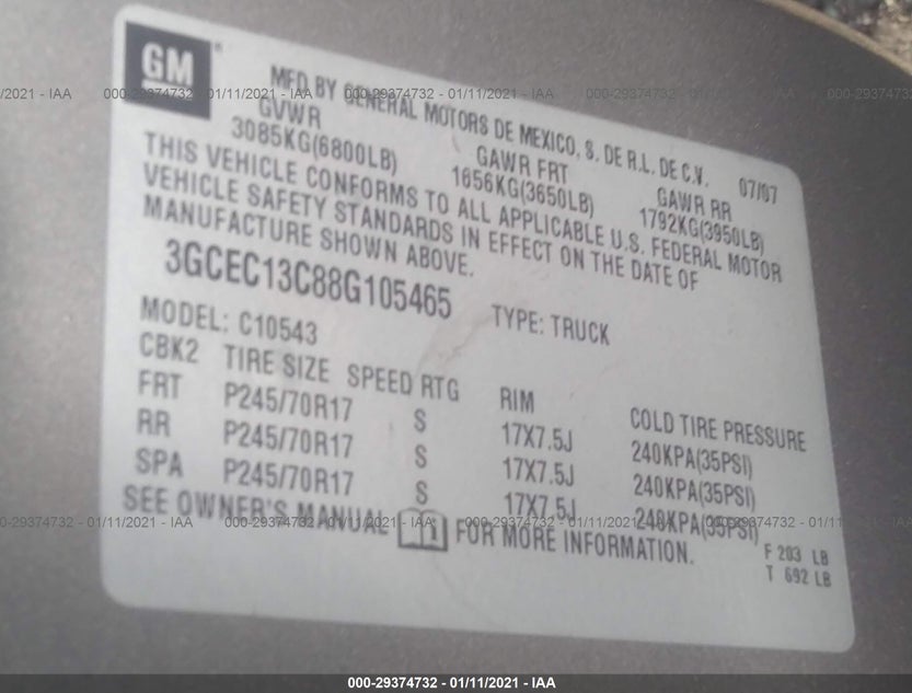 3GCEC13C88G105465