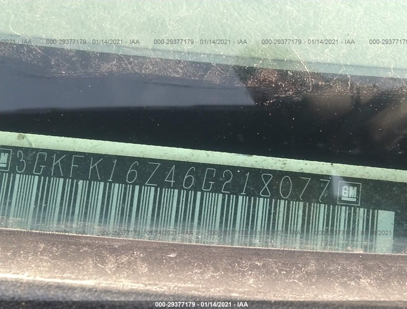 3GKFK16Z46G218077