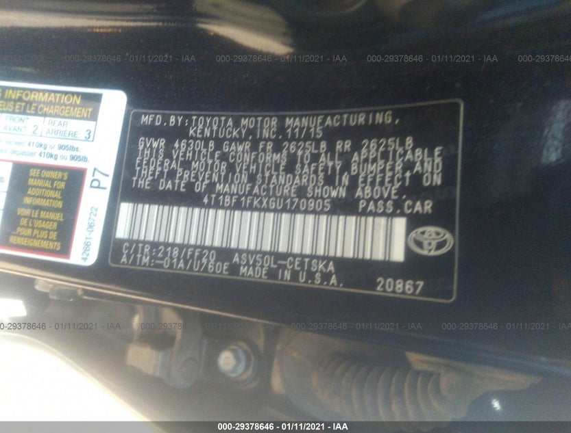 4T1BF1FKXGU170905