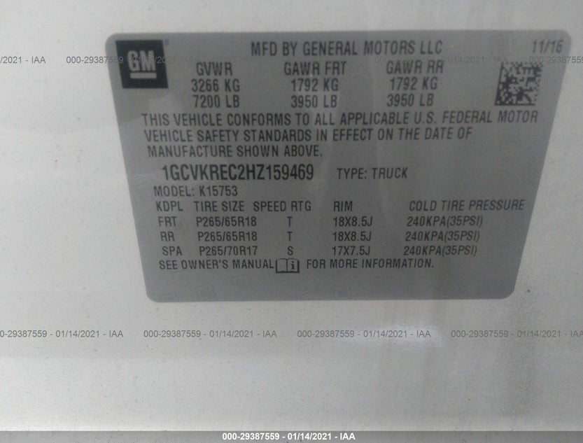 1GCVKREC2HZ159469