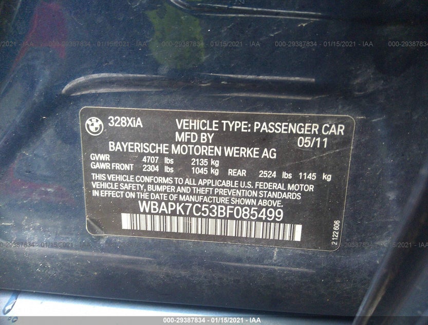 WBAPK7C53BF085499
