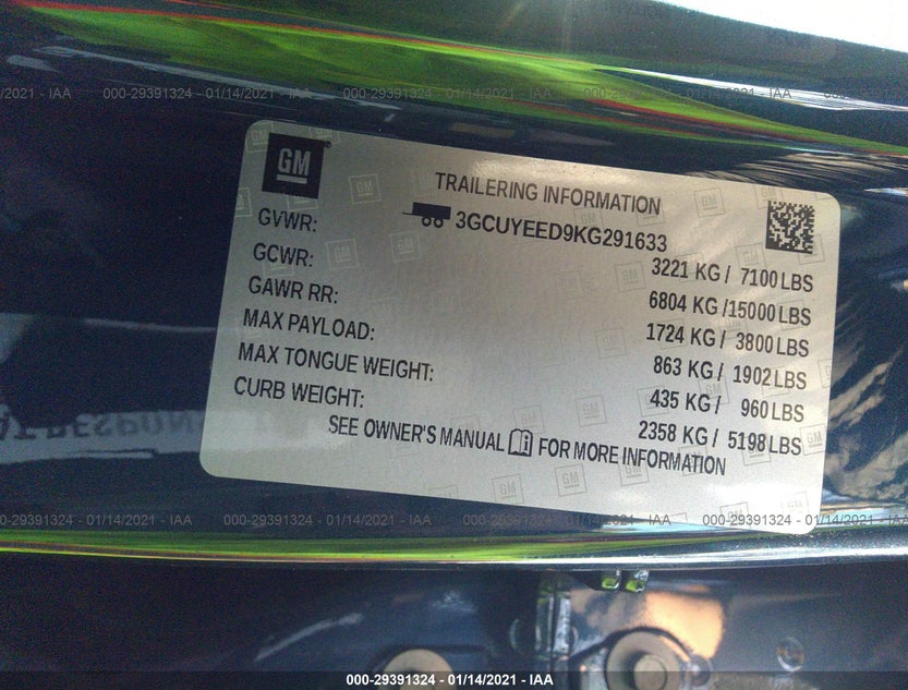 3GCUYEED9KG291633