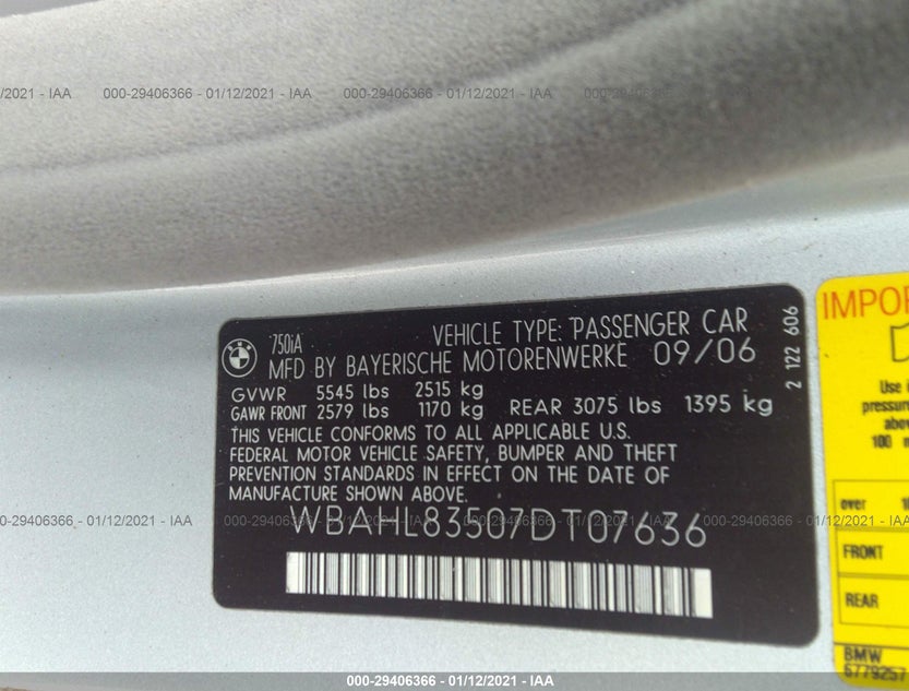 WBAHL83507DT07636
