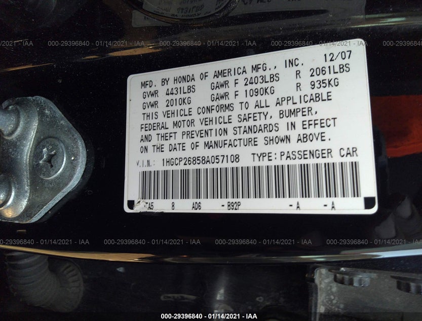1HGCP26858A057108
