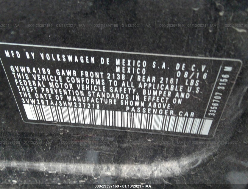3VW2B7AJ3HM237218