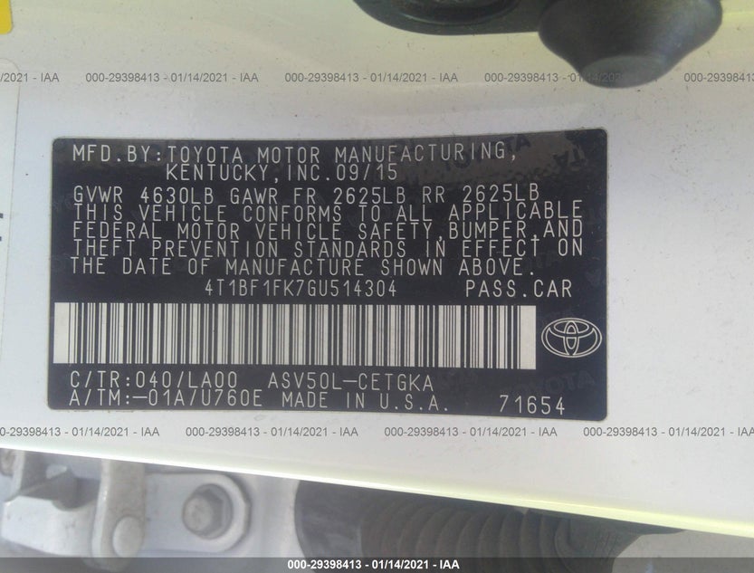 4T1BF1FK7GU514304