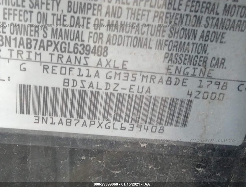 3N1AB7APXGL639408