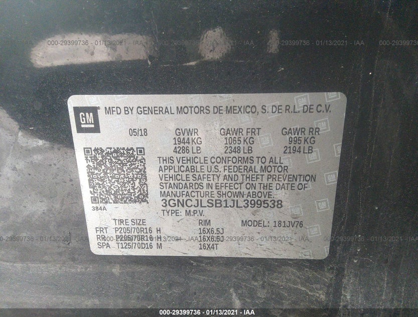 3GNCJLSB1JL399538