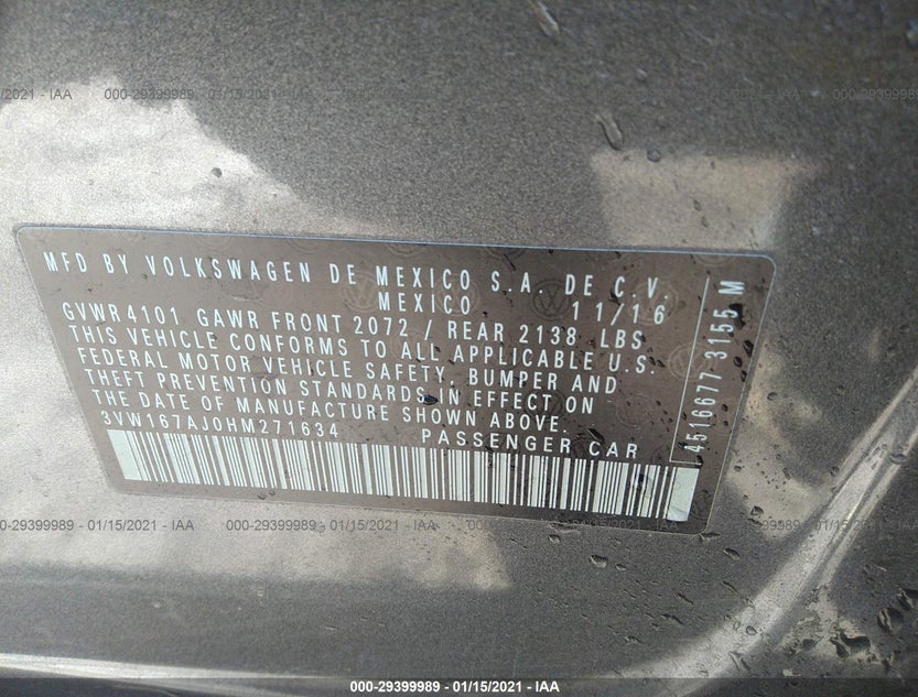 3VW167AJ0HM271634