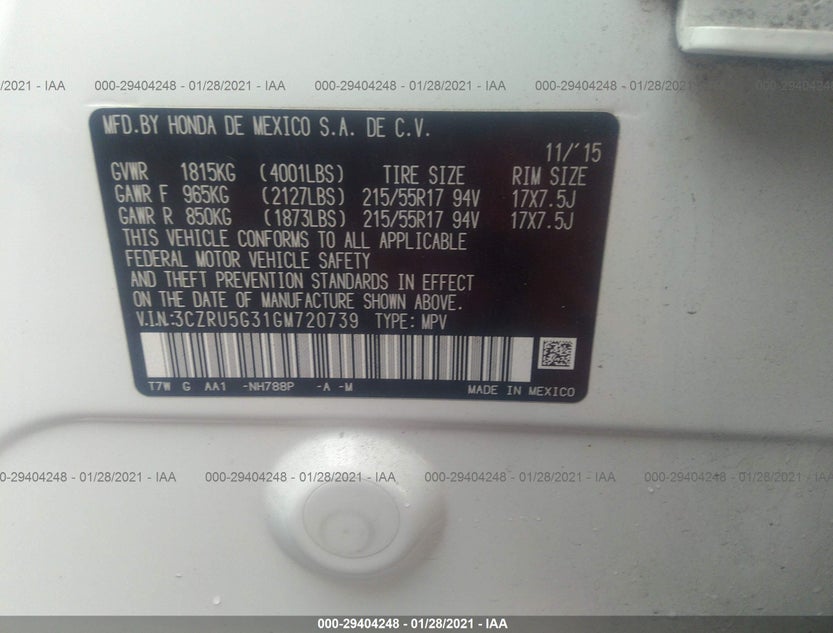 3CZRU5G31GM720739