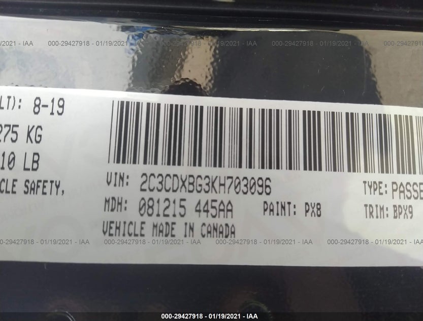 2C3CDXBG3KH703096