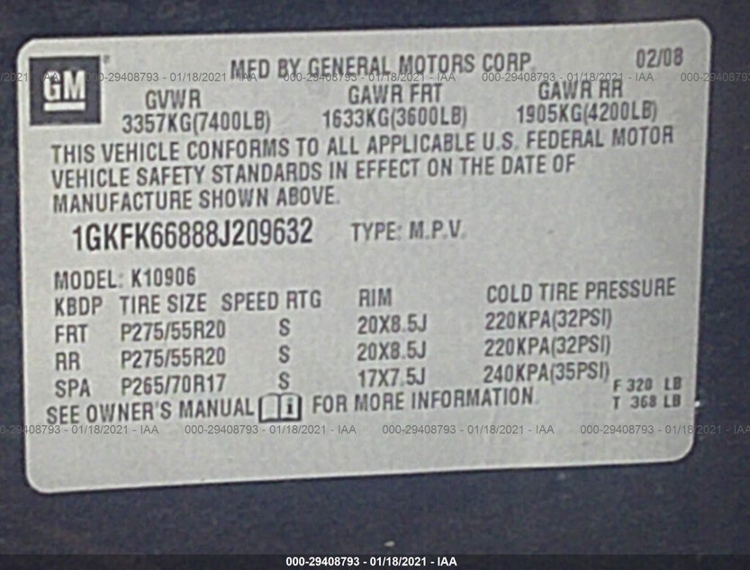 1GKFK66888J209632