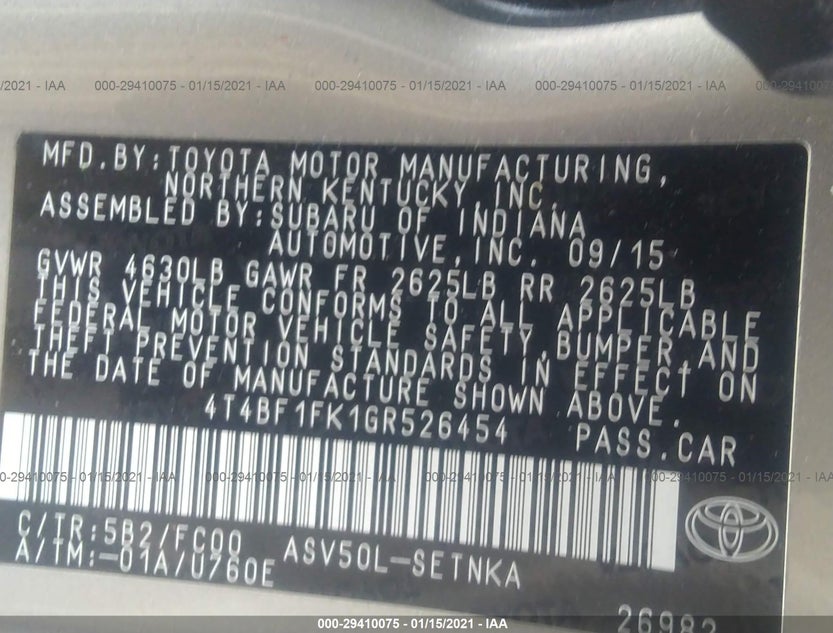 4T4BF1FK1GR526454