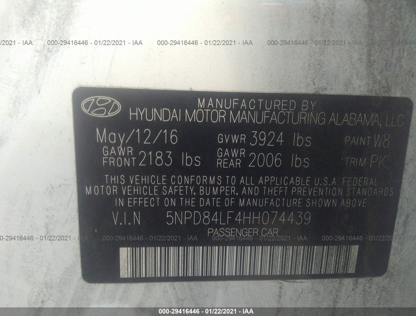5NPD84LF4HH074439