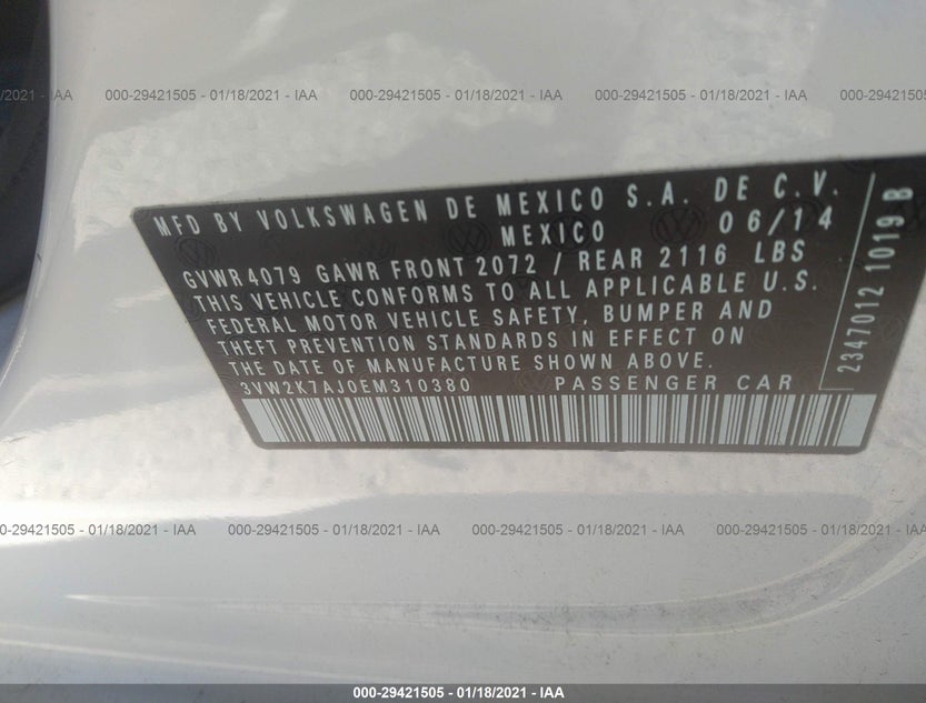 3VW2K7AJ0EM310380
