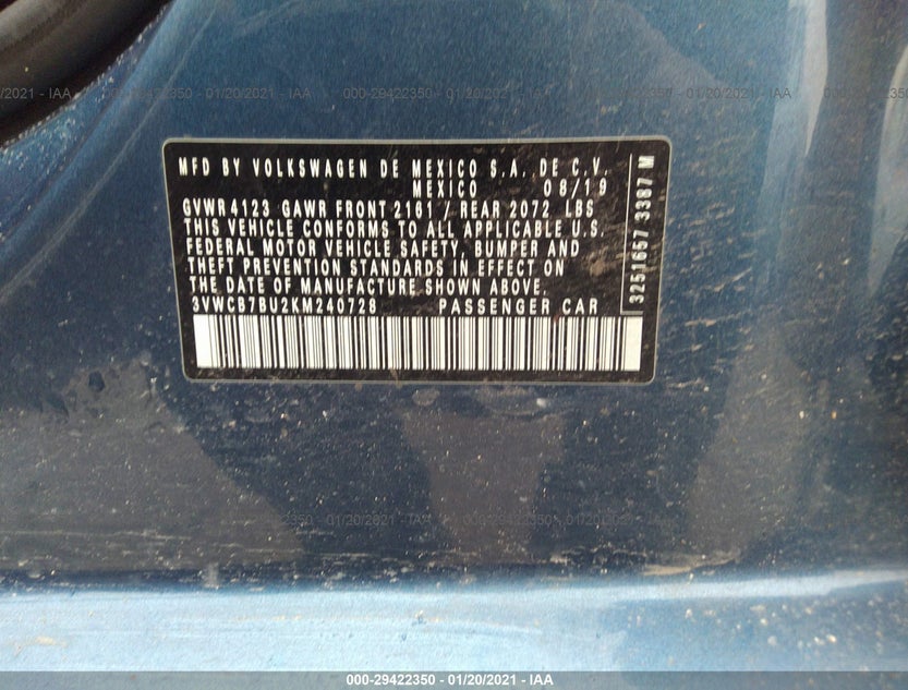 3VWCB7BU2KM240728